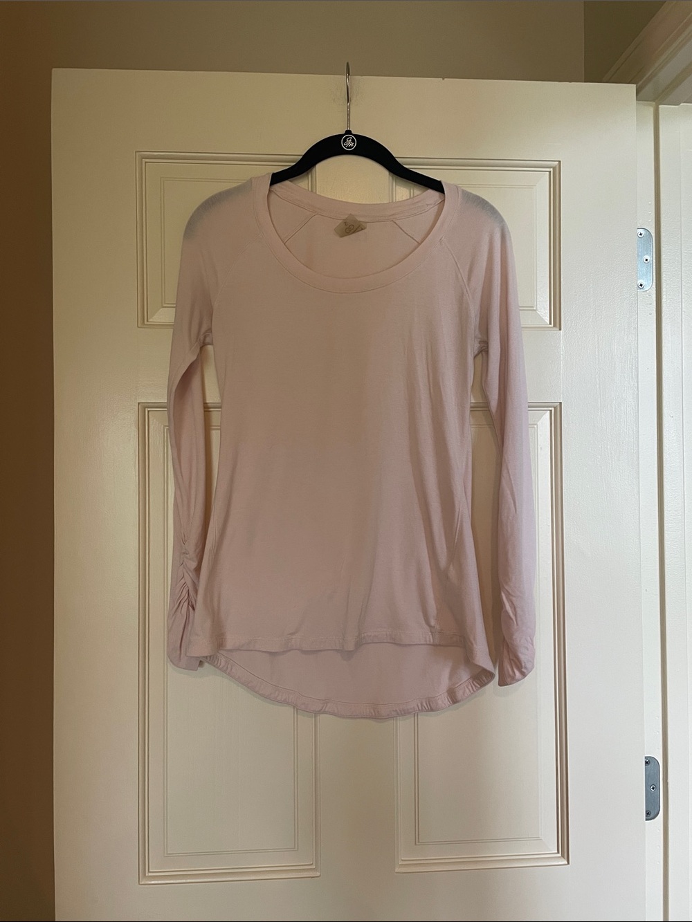 CALIA by Carrie Underwood Pale Pink Long Sleeve Scoop Neck Top